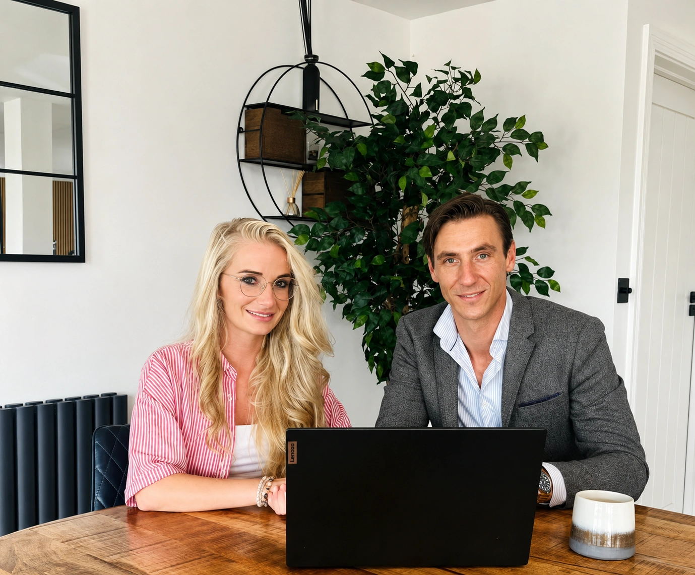 Darcie Hudson and Erwin, founders of Go Ahead HiRe, at the Reutum office in the Netherlands
